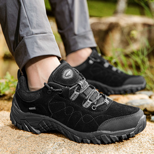 Chaussures de randonnée tout-terrain pour hommes, respirantes, antidérapantes, baskets décontractées, dessus en maille PU souple massante - Product Image 4