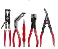 Kit de 5 pinces de déconnexion électriques pour voiture, pinces à colliers de serrage, outil de démontage de bornes pour faisceaux de câbles, rouge/noir/argent