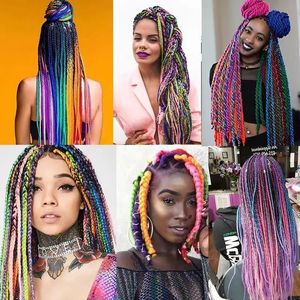 Cheveux synthétiques pré-étirés Yaki pour tresses, 6 paquets/pack, 400 grammes, attaches incluses - Product Image 6