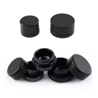 Pot en verre noir de 5 ml et 9 ml pour concentré UV, extrait de fleurs, avec couvercles de sécurité enfant