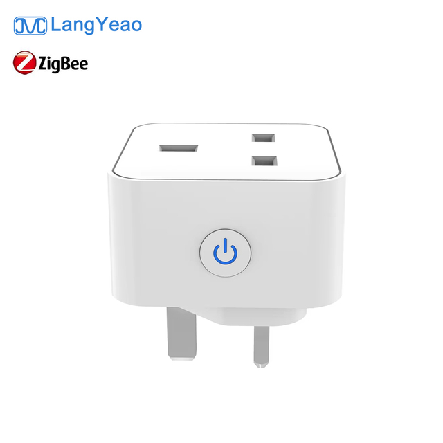 LangYeao 16A 20A Smart Plug Zigbee with Energy Monitoring Works with Tuya Alexa Google Home, Timer Schedule Group Control