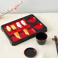 Plateau de service japonais Sushi tasse à boisson plateau ensemble Sushi saumon vaisselle combinaison avec plateau de service tapis en bambou