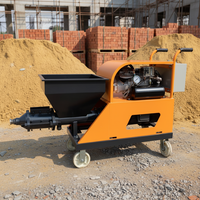 Machine à projeter le ciment et le mortier, machine de sablage pour murs extérieurs, mini-pleinière à pulvérisation rapide avec sortie de coulis uniforme