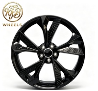 Porsche Cayenne Turbo GT, BMW X5, Audi Q8, Mercedes GLS için KFB Lüks Performans Dövme Jantlar, Siyah Alaşım Jantlar
