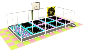 Chủ Đề Bóng rổ trẻ em nhỏ trong nhà sân chơi thương mại trẻ em Trampoline công viên với bóng hồ bơi - Product Image 2
