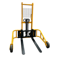 JICHUAN Manueller Hydraulischer Palettenhubwagen mit 90mm Gabelhöhe und PU/Gummi/Nylon-Rädern für Geländeeinsatz