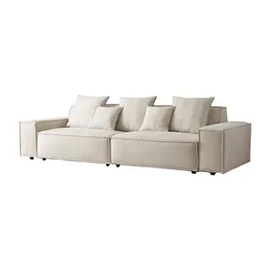 Sofa giok putih empat kursi gaya modern