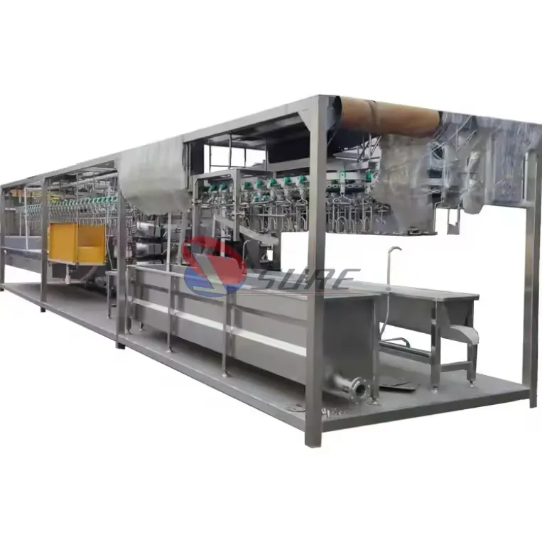 स्वचालित औद्योगिक पूर्ण वध चिकन प्रसंस्करण लाइन उपकरण