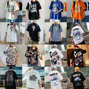 T-shirt oversize in cotone per uomo abbigliamento da uomo con stampa grafica Streetwear t-shirt da uomo a manica corta a maglia formale