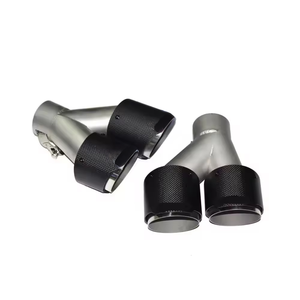 Terminali di Scarico per Auto <span class=keywords><strong>BMW</strong></span> <span class=keywords><strong>Serie</strong></span> <span class=keywords><strong>3</strong></span> G20 G28, Punte Nere Lucide in Fibra di Carbonio - Product Image 3
