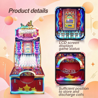 Machine de jeu d'arcade à monnayeur pour attraper les anneaux et les bouteilles, avec éclairage LED et système de rédemption de tickets, pour hôtels et centres commerciaux