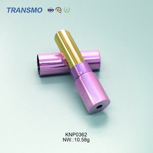 Tube à rouge à lèvres de luxe rose, tube à rouge à lèvres en plastique recyclé, vente en gros, conteneur de baume à lèvres irrégulier en plastique - Product Image 4