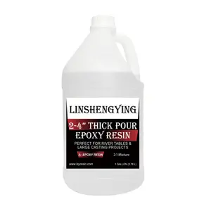 Lsy 2:1 Diep Giet 1.5 Gallon 4 Tot 10 Inch Diepte Epoxyhars Kit Kristalhelder Bubbel Vrij Voor Riviertafel Top Kunst Mal Ambachten