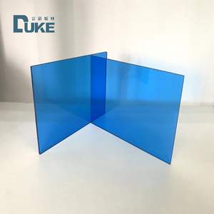 Coupe à la taille feuille <span class=keywords><strong>de</strong></span> <span class=keywords><strong>plexiglas</strong></span> PMMA en polycarbonate acrylique moulé bleu clair <span class=keywords><strong>translucide</strong></span> incassable - Product Image 5