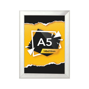 Cornice pieghevole in alluminio DIN A5, profilo piatto da 20 mm, anodizzato argento, a miter - Product Image 6