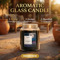 Bougie parfumée de luxe pour la maison, bougie en cire de soja de haute qualité, aromathérapie, bougie en verre pour le salon, le bureau, la relaxation