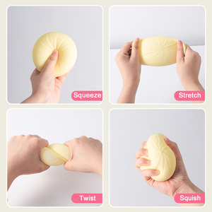 ของเล่นบีบลดความเครียดรูปซาลาเปา/โมจิ ยืดหยุ่นได้ นุ่มนิ่ม สำหรับเด็ก - Product Image 4