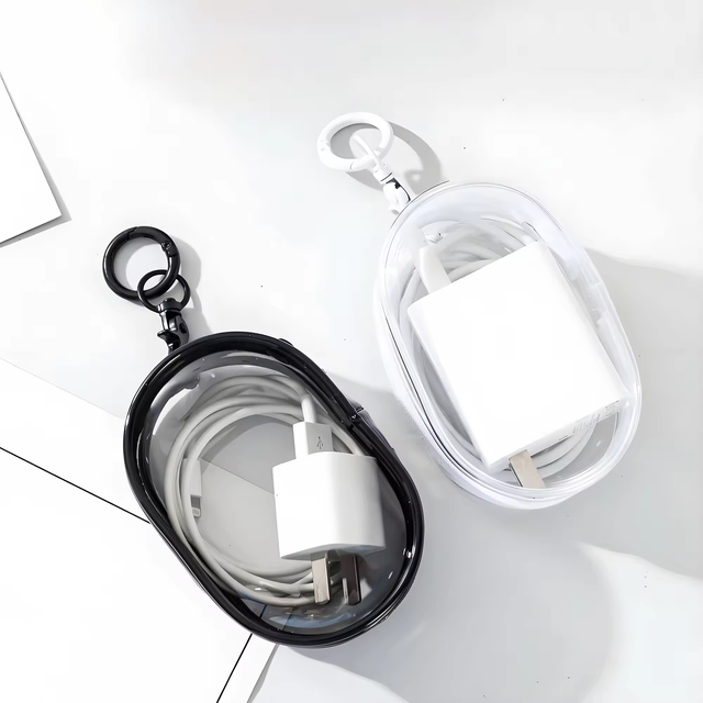 Data Cable Charger Charging Storage Transparent Winding Portable Portable Earphone Storage Box Mobile Phone Storage Bag