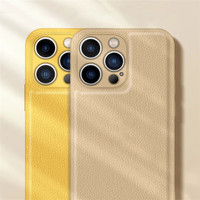 Étui de téléphone en cuir souple vintage de luxe avec silicone pour iPhone 18 Pro Max 17 16 15 14 13 12 11 XS Max XR, coque arrière anti-traces de doigts