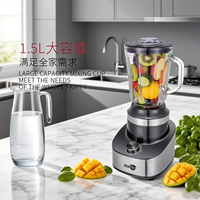 Mixeur Électrique Portable 1,5 L à Vitesse Variable, Silencieux, pour Jus de Fruits, Facile à Nettoyer, en Acier Inoxydable, Usage Domestique, Vente en Gros