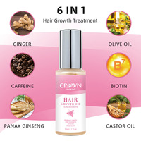 Label privé 100% naturel à base de plantes nourrissant élixir pour le cuir chevelu huile de ricin romarin soin des cheveux traitement de la perte de cheveux sérum d'huile de croissance des cheveux