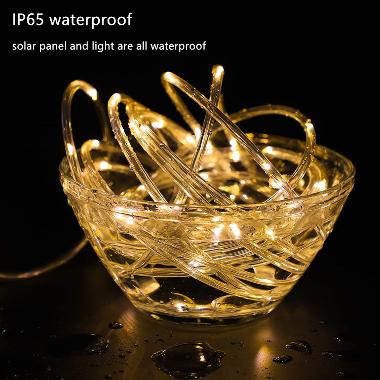 100 200 300 Led Solar Rope String Lights Outdoor Solar Powered Fairy Light with 8 Modessolar String Lights Outdoor Waterproof · image 3