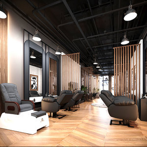 Hiện đại chuyên nghiệp cắt tóc trạm làm việc Beauty Salon đồ nội thất tùy chỉnh salon tóc thiết kế nội thất - Product Image 3