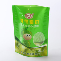 Sachet en plastique personnalisé à fond plat pour l'emballage de bonbons