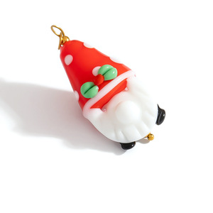 Christmas Charms Gallery | Lampwork Holiday Bead &18K PVD Gold Plated Stainless Steel Bail Pendant | Waterproof & Hypoallergenic - Product Image 3