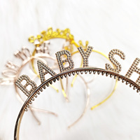 YACHEN Serre-tête Tiara Or Rose pour Future Mariée, Accessoire Cheveux pour Fête Prénuptiale, Enterrement de Vie de Jeune Fille et Nouvel An