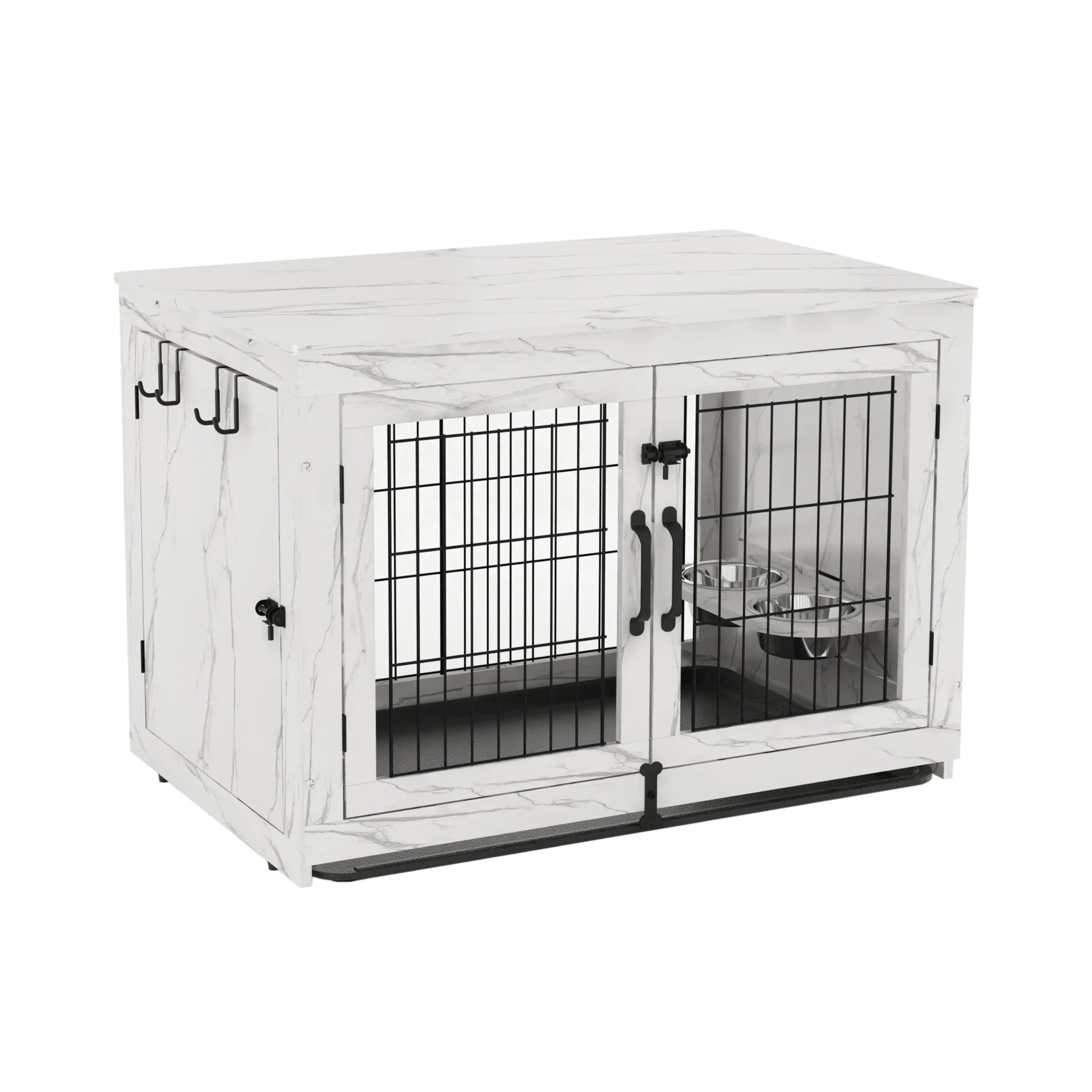 Modern Luxury Outdoor Wooden Dog Kennel Small Animal House Nest for Dogs and Cats Solid Metal Pet Carrier
