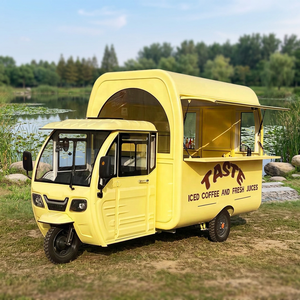 Carrito de Comida Eléctrico de Tres Ruedas Multifuncional Amarillo, Venta de Fábrica, Carrito de Comida Rápida y Aperitivos, Triciclo Eléctrico - Product Image 1