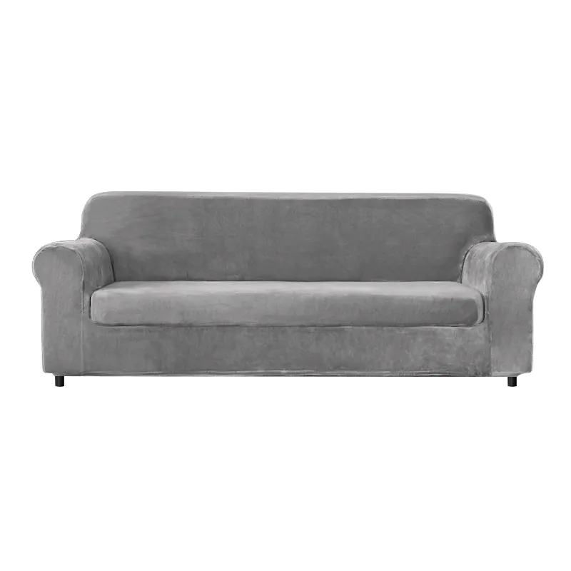 Sarung Sofa elastis 2 buah, pelindung Sofa tebal beludru Modern untuk ruang tamu