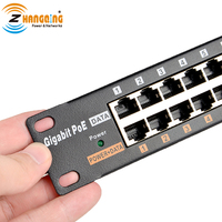 Injecteur PoE 24 ports, 24v 48v, pour caméra IP et téléphone, avec équilibre de charge, Mode B