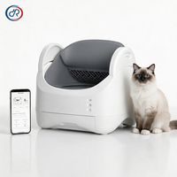 Bac à litière autonettoyant automatique pour chat avec design ouvert, contrôle par application, double capteur de sécurité, adapté aux chats multiples