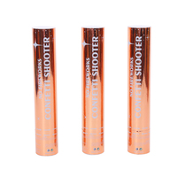 Vente chaude Rose Or Brillant Cercle Confettis Canon Brillant UV Étiquette Feuille Papier Partie Poppers