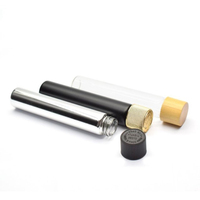 Flacon en verre rond transparent ou coloré de 10 ml, 15 ml, 20 ml, 30 ml, 50 ml, résistant aux enfants, petit tube en verre avec bouchon à vis