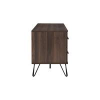 Mueble de TV SAMOS de metal color nogal de 1.8 m, de lujo, exportado de Malasia, elegante mueble para televisión para la decoración contemporánea de la sala de estar.