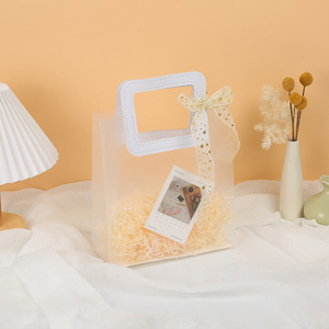 Sac de plage fourre-tout cosmétique en PVC transparent en plastique transparent personnalisé sac à provisions transparent porte-vêtement cadeau - Product Image 4
