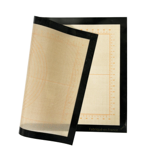 Reusable Eco-Friendly Dishwasher Safe Fiberglass <b>Silicone</b> Non-Stick <b>Baking</b> Mats with Measuring Scale Heat Resistant Easy to Wash - Product Image 1