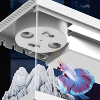 Réservoir de poissons intelligent Alimentation automatique Réservoir de bureau écologique avec pompe à eau et boîte filtrante Petit salon fabriqué en verre