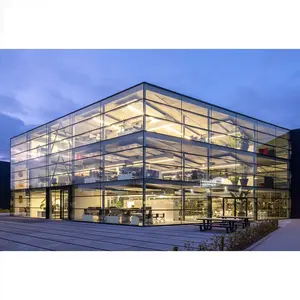 Edificio de oficinas prefabricado de centro comercial con estructura de acero de gran envergadura, sala de exposición de coches, centro comercial, fábrica, automóvil, etc.
