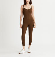 Combinaison de yoga pour femme de haute qualité, avec rembourrage amovible, bretelles réglables, dos nu sexy, col en V, combinaison de sport pour femme