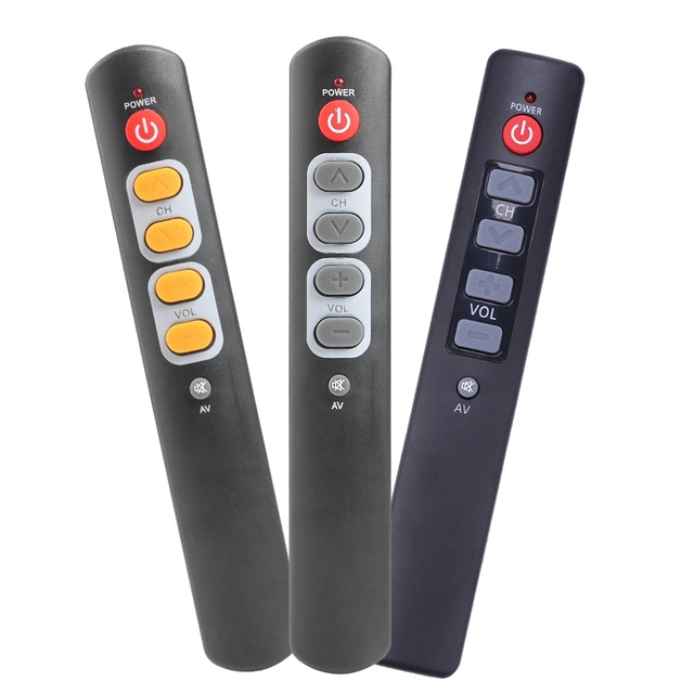 GAXEVER Wholesale High Quality Universal 6key Learning Remote Control Big Button TV Remote Control