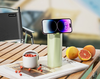 Bouteille de sport sous vide en acier inoxydable à double paroi isolée et fabriquée avec support pour téléphone