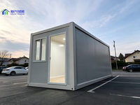 Maison conteneur pliable de 20 pieds, alimentation solaire en option, assemblage rapide, bureau préfabriqué pour chantier de construction