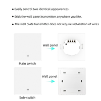 Nouveau commutateur intelligent WiFi 10A 2026 avec panneau mural en PC et télécommande pour Alexa & Google Home Smart Home