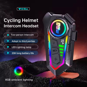 Casque d'intercom sans fil pour 2 personnes, système de communication pour casque, étanche IPX6 pour utilisation en moto et en aventure en plein air - Product Image 1