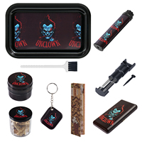 Nouveauté : Moulin à tabac manuel KL M28, boîte en métal 3D rectangulaire, kit de plateau à rouler pour herbes, accessoire en plastique pour fumer
