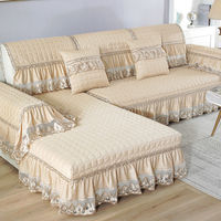 Nouveauté Housse de Canapé Universelle pour Salon 1/2/3/4 Places Design Moderne Tissu Antidérapant Coton avec Spandex Quatre Saisons
